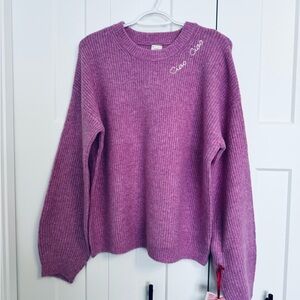 NWT Target Women’s Holiday Crewneck Pullover Sweater- A New Day, Purple/Pink